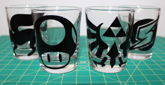 Super Smash Bros Shot Glass Set (4 Shot Glasses)