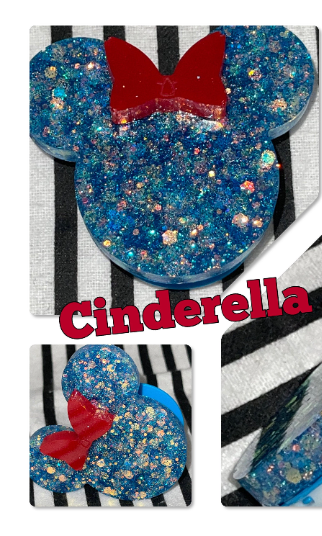 Glittered Disney themed phone grips/ stand