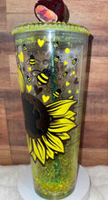 Load image into Gallery viewer, Sunflower Pooh Snow globe tumbler
